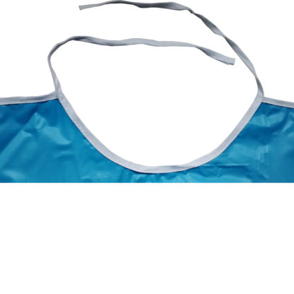 Large reusable adult vinyl bib (blue) - Image 7