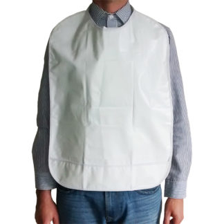 Reusable adult vinyl bib (white)