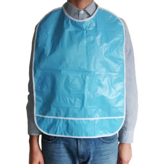 Reusable adult vinyl bib (blue)
